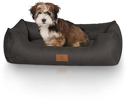 Knuffelwuff Dreamline Dog Bed, Medium/Large, 85 x 63 cm, Black