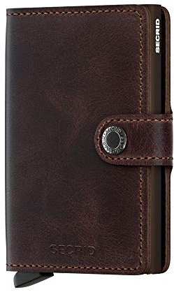 Miniwallet chocolat - Portefeuille anti-RFID sécurisé en cuir - Secrid