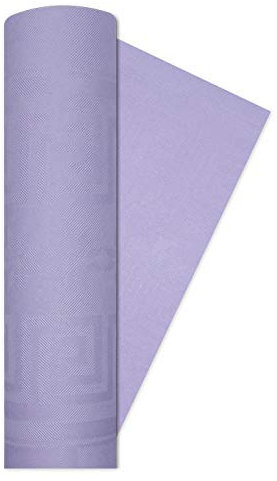 Tovaglia Rotolo LILLA - in Carta DAMASCATA - 5x1,20 mt - monouso - abbobbo Decoro tavola per Feste e Party