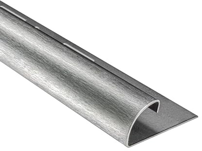 5x Viertelkreis Edelstahlschiene Fliesenschiene Fliesenprofil Edelstahl V2A 12,5m 12mm gebürstet