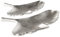 Metall Dekoschalen 2er Set Ginkgo Blätter Schmuck Tablett in Silber Palenque