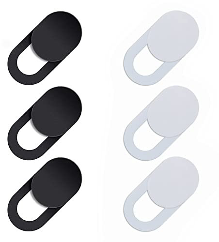 IOSPKKIO® Packung mit 6 Webcam-Abdeckungen, verschiebbare Kameraabdeckung, schlanke Kameraabdeckung, schützt Ihre Privatsphäre und Sicherheit, Schutzaufkleber zum Blockieren