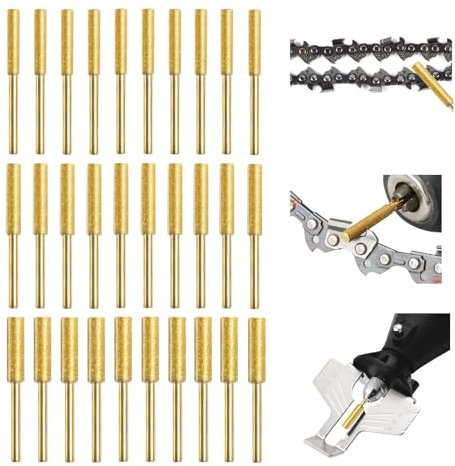 streeHerjjkeA1 30 Pezzi Affila Catena Motosega，Affilatrice Lima per Motoseghe Diamantate，Affilatrice per Motoseghe Diamantate Affilatrice Lima，4mm 4.8mm 5.5mm, Punte per Molatura in Pietra