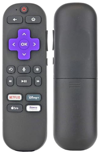 OEM Replacement RC-FA1 Universal Remote – Compatible with Roku Streaming Stick, Streambar & TV, Voice Control, App Shortcut Keys, RF Pairing – Original RCFA1 Stick Remote