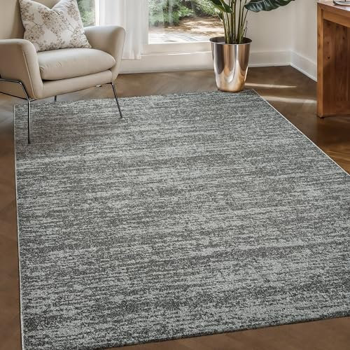 SANAT Oslo Teppich für das Wohnzimmer - Teppich mit modernem Design, Geeignet für Wohnzimmer, Flur, Esszimmer, Schlafzimmer, Küche und Kinderzimmer - Grau, Größe: 140 x 200 cm