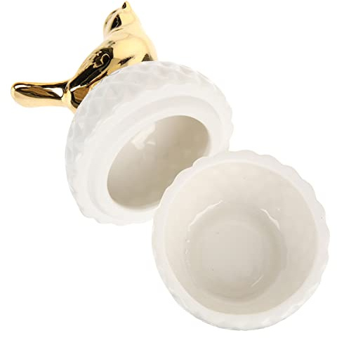Beavorty Joyero De Cerámica Pequeño Caja Organizadora De Joyas Para Guardar Pendientes y Pulseras Estuche Decorativo Para Artículos Hogar o Viaje