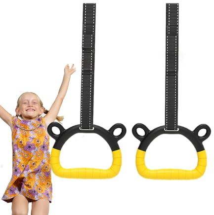 Pull Up Bar Rings - Bear Shaped Component Non-Slip Calisthenics Component Professional Home Fitness Equipment Resilient Traction Aid For Men | Equip