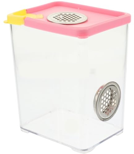 Lurrose Acrylic Reptile Enclosure Terrarium 10.5x8x13cm High Transparency Small Tarantula Cage Front Opening Suitable for Lizards, Frogs, and Jumping Spiders