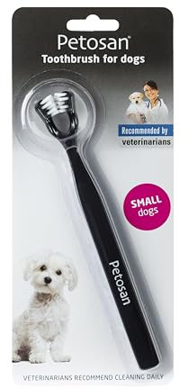 Petosan Doppelköpfige Zahnbürste, Zahnreinigungszubehör für kleine Hunde