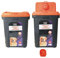 Pet Dry Food Storage Bin Container Dog Cat Animal Bird Seeds Storage Box Tub (Orange)