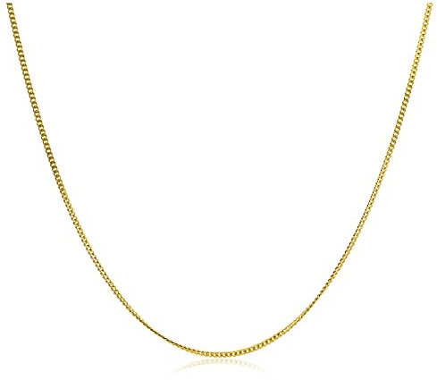 OROVI Schmuck Damen Panzerkette Gold Zeitlose klassisch filigrane Goldkette mit kreisförmigen flachen Glieder Collier aus Gelbgold 9 Karat (375), 45 cm Lang