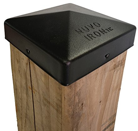 Nuvo Iron PCP15BLK Eazy Pyramid Post Cap, 4.5 X 4.5, Black