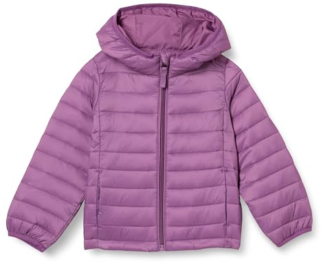 Amazon Essentials Chaqueta Acolchada Ligera y Resistente al Agua para niñas, Morado Polvoriento, Talla XL