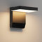 K-Bright LED außenwandleuchten 20W 3000K 1540lm Korridor Außenbalkon Garage Garten außenlampe schwarz IP65 regenfeste wandleuchte aussen(Rechteck).