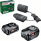 Bosch Home and Garden Starter-Set 18V (2.0Ah + 3.0Ah + AL 18V-20) 1600A02V33 Werkzeug-Akku und Ladegerät, Schwarz