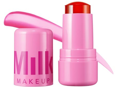 Milk Makeup Cooling Water Jelly Tint – Long-Lasting Sheer Lip + Cheek Stain with Firming Vegan Collagen + Hydrating Aloe – Transfer Proof, Buildable Lip Tint + Blush – Fresh (Soft Pink), 0.17 oz