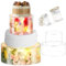 2 PièCes Alzata Per Torta Trasparente, 6 E 10 Espositore Per Torta In Acrilico Alzatina Per Dolci Con Luci Led Decorative Espositore Plexiglass per Cupcake e Dolci Porta Dolci Trasparente