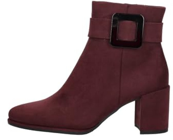 MARCO TOZZI Stivaletti da donna con tacco vegano con chiusura lampo, Bordeaux Comb, 38 EU