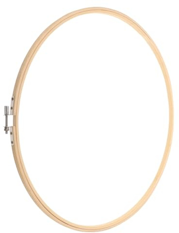 NUOBESTY Large Embroidery Hoop 36cm Bamboo DIY Embroidery Circle Frame Craft for Cross Stitch