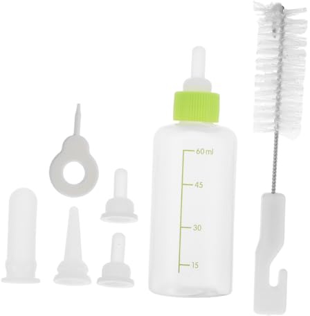 SUPVOX 1set Bottiglie per Allattamento per e Gattini Kit Succhiotti Sostituibili per Domestici Facile Usare e