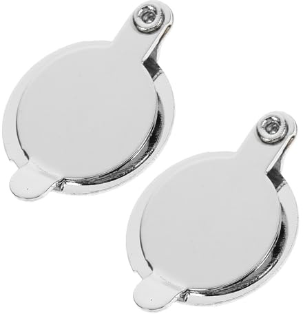 MAGICLULU Cache-jonction de Porte en Cuivre 14 Mm Chrome Brillant Anti-buée, Anti-regard Technique Protection Vie Privée Maison et Bureau Utilisation Lot de 2 Pièces, Montage Facile Durée