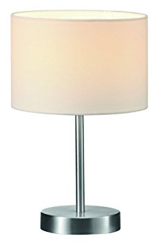 Trio 501100101 Serie 4611 - Sobremesa, bombilla excluida, E14, 60 W, 230 V, A++, E, IP20, alto 32 cm, diámetro 20 cm, metal, Blanco