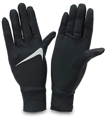Nike 9331/67 Guanti da corsa da uomo 9331/67, tecnologia leggera, 082 nero e argento, taglia XS