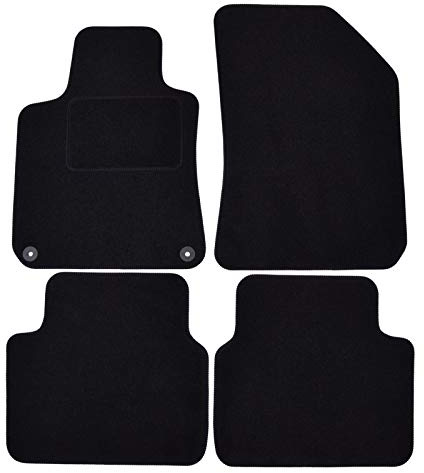J&J AUTOMOTIVE Tapis de Sol en Velours Noir sur Mesure pour Peugeot 308 SW 2014-2021, Ajustement Précis, Base Antidérapante, Zone des Pédales Renforcée