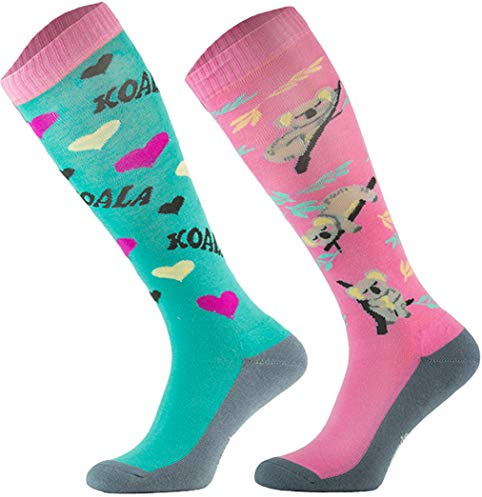 TODO Comodo Chaussettes d'équitation Fantaisie STJBW | Coton Mi-bas Chaussette Équitation Femme Motifs (STJBW 22 - Koala La, 39-42)