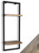 holz4home® Wandregal High in schwarz gerahmt I Hochwertiges Eichenholz I 70x30x15cm I Ohne Baumkante, Hellgrau geölt I Inkl. Befestigungen aus Stahl für Schweberegal Industrial Flair
