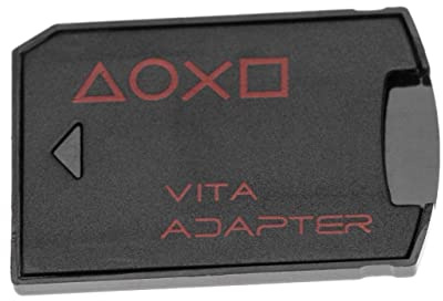 vhbw SD Kartenadapter kompatibel mit PlayStation Vita 1000 Spielekonsole - SD Speicherkarten Konverter, Schwarz