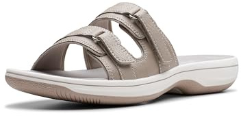Clarks Cloudsteppers Women's Breeze Piper, Light Taupe Synthetic, 7 Medium US