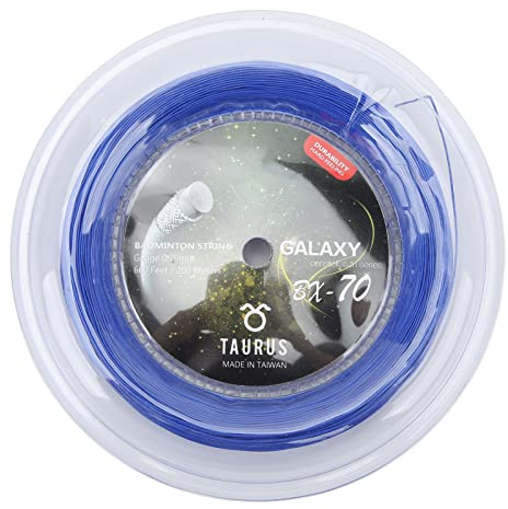 Buachois Corda per Racchetta da Badminton, Corda da Badminton Elastica Alta 200 M Linea da Badminton per Durata 0,7 mm per Racchette da Badminton Volani(Blu)