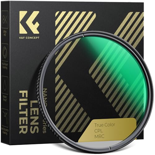 K&F CONCEPT Nano-Xcel 37mm Filtro Polarizador True Color, Polarizador Circular CPL Filtros con 28 Capas Revestimiento Nano