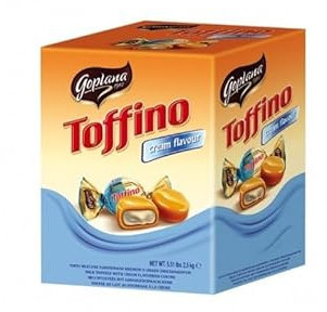 Caramelo Blandito Masticable toffes Toffino Goplana estuche 2,5 kilos con crema liquida (Nata)
