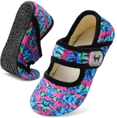 JOINFREE JOINREE Women Slippers Winter Non-Slip Lightweight House Socks Shoes Soft Cozy Men House Shoes Multicolor 5.5 UK