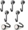 Ronoza 5 Stück Magnethaken Extra Stark,Neodym Magnete Haken 20MM,Magnetische Haken Max Tragfähigkeit 15KG Geeignet für Grill,Küche, Gadgets, Schließfächer, Büro, Kühlschränke (Schwarz)