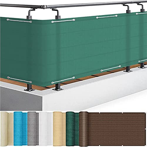 Parasol de pared verde de 47 x 236 pulgadas con agujeros de protección ventilados y bridas para cables, ideal para jardín y patio