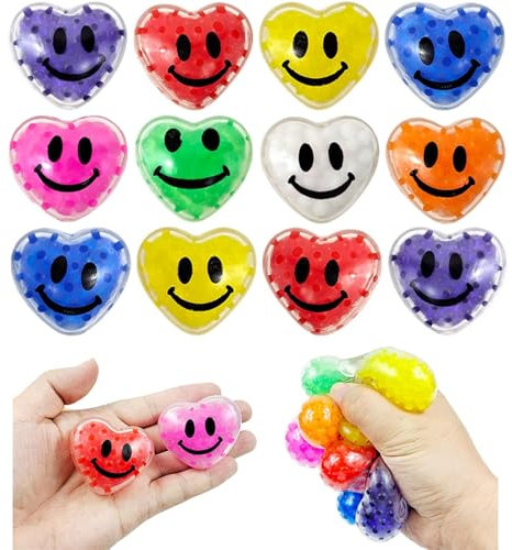 Lot de 12 balles anti-stress pour adultes et enfants - Balles anti-stress pour adultes et enfants - Balles à presser pour se détendre, soulager l'anxiété et apaiser