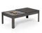 American Billard, ausklappbar, Tisch für 6 Personen, Kitbill 6FT – 206,5 x 116,5 x 80 cm, Esstablett und Zubehör inklusive – Grau