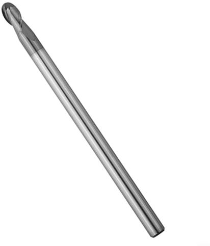 Sandyseptember Extra Long Shank Ball Nose End Mill 3.0mm Radius 6mm Cutting Diameter 100Mm Length For Mold Steel