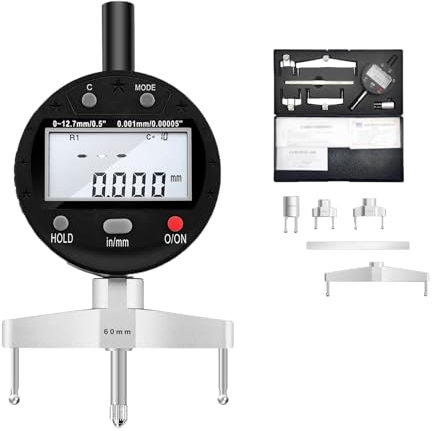 Multi-Function Digital Radius Gauge, High Accuracy Measuring Tool with 5 Measuring Jaws, Length Range 0-12.7mm, Ideal for Mechanical Parts and Wooden Molds