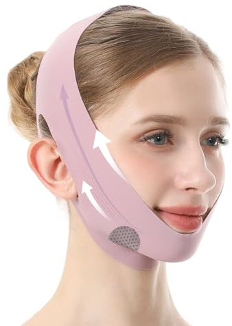 V Line Face Slimming Mask for Sleeping, Double Chin Reducer Jawline Shaper for Women, Medium