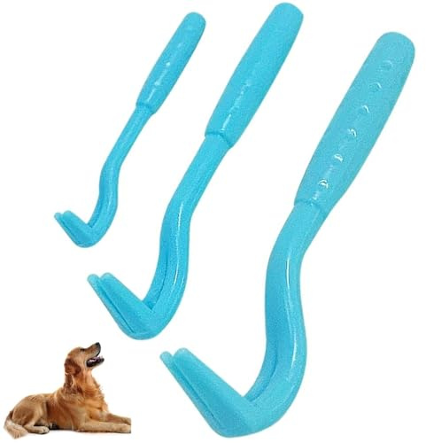 Ezranova 3 Pieces Tick Remover Tools for Dogs, Multifunctional Tick Remover Kit,Painlessly Tick Removal Tool for Dogs Cats and Humans Pets (Blue)
