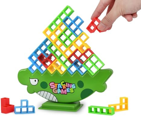 ds. distinctive style 48pcs Tower Stack Game for Kids & Adults Family Balance Board Games Tumbling Blocks Building STEM Toys
