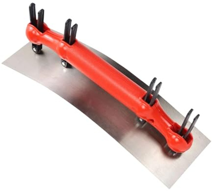 Milageto Cazzuola per intonaco, cazzuola per calcestruzzo flessibile a forma di arco regolabile, robusta, in acciaio al carbonio, con manico antiscivolo,