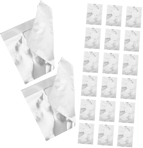 WOONEKY Papillotes Aluminium pour Retrait Vernis Gel avec Tampons Coton Protection Chimique et Soin Complet des Ongles à Domicile ou Salon