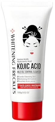 Lait Nettoyant Doux À L'Acide Kojique, Nettoyant Visage Clarifiant Pour Éclaircir Le Teint Et Estomper Les Taches Sombres, Unifie La Pigmentation Et Atténue Les Imperfections