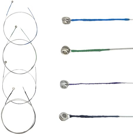 Foyarinal 4/4 Violin Strings Universal Set (G, D, A, E) Steel Core Nickel-silver Wound with Nickel-plated Ball End for Warm & Clear Tone, Stable Tuning for Students, Beginners
