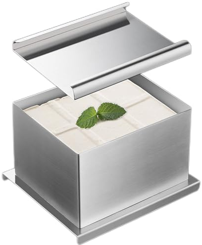 Stampo per la produzione di tofus – Pressa per tofus in acciaio, scatola di qualità alimentare, design senza crepe | Stampo per formaggi fatti in casa, cucina, fai da te, preparazione, pasti sani